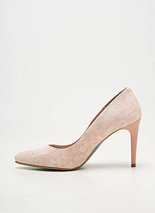 Pantofi cu toc material neted toc de 7 la 9 cm roz GIULIA femeie