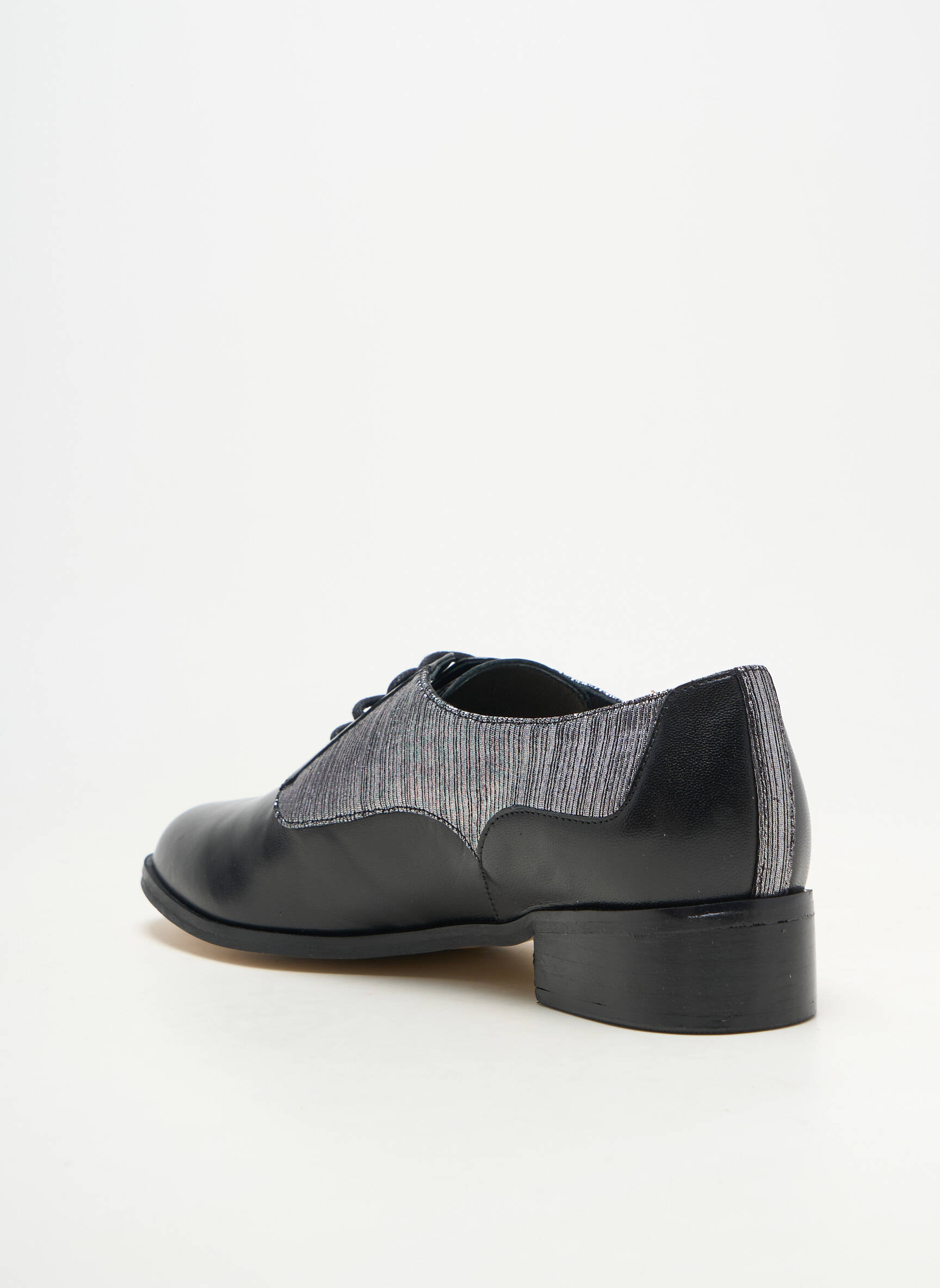 Derby-uri material neted toc plat până la 3 cm negru MELLOW YELLOW femeie