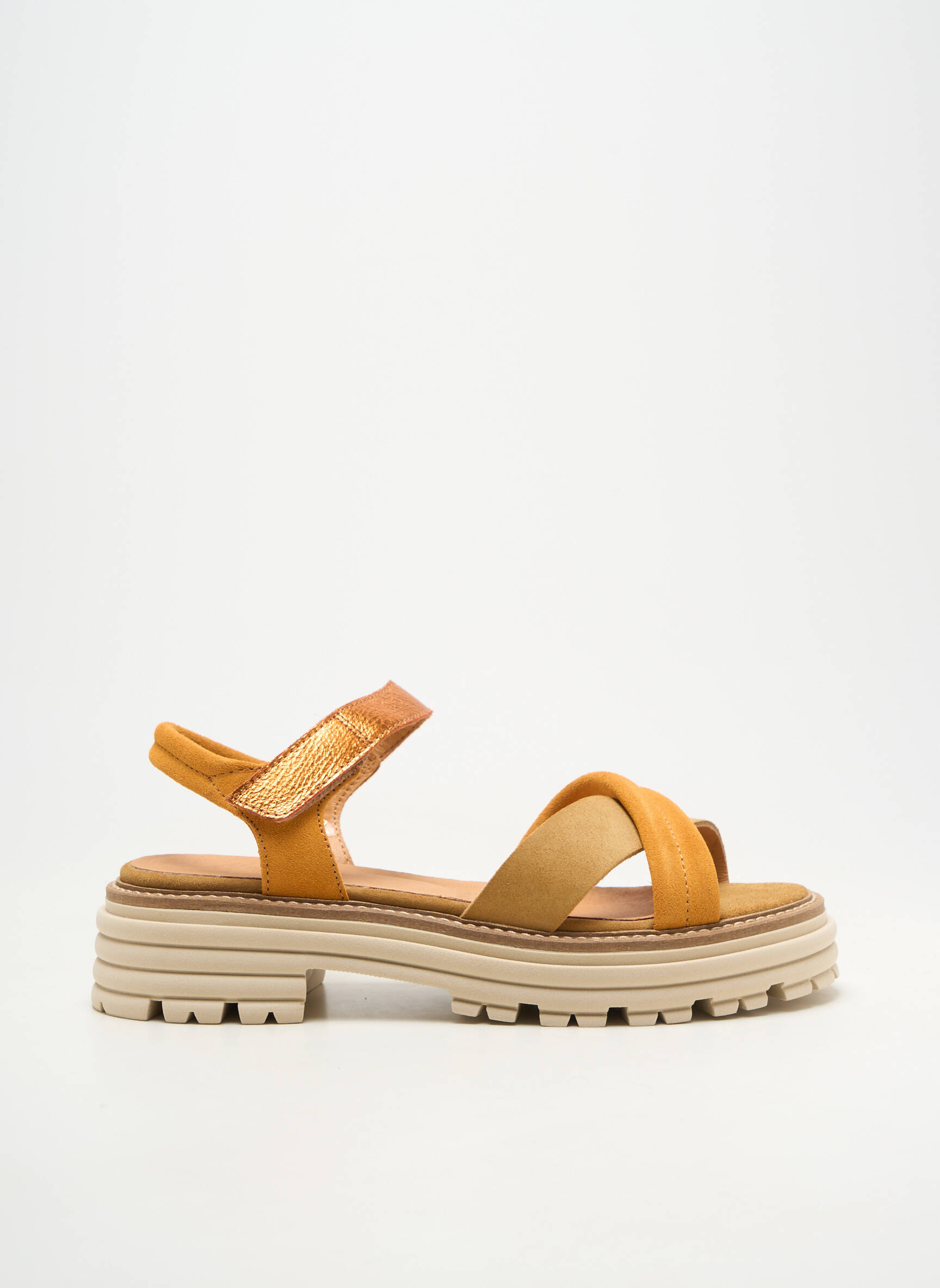Sandale/pantofi decupați vârf deschis toc de 4 la 6 cm portocalie MINKA DESIGN femeie