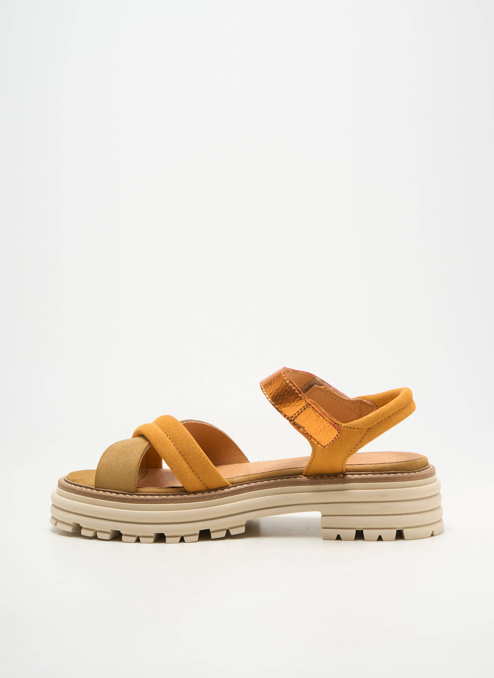 Sandale/pantofi decupați vârf deschis toc de 4 la 6 cm portocalie MINKA DESIGN femeie