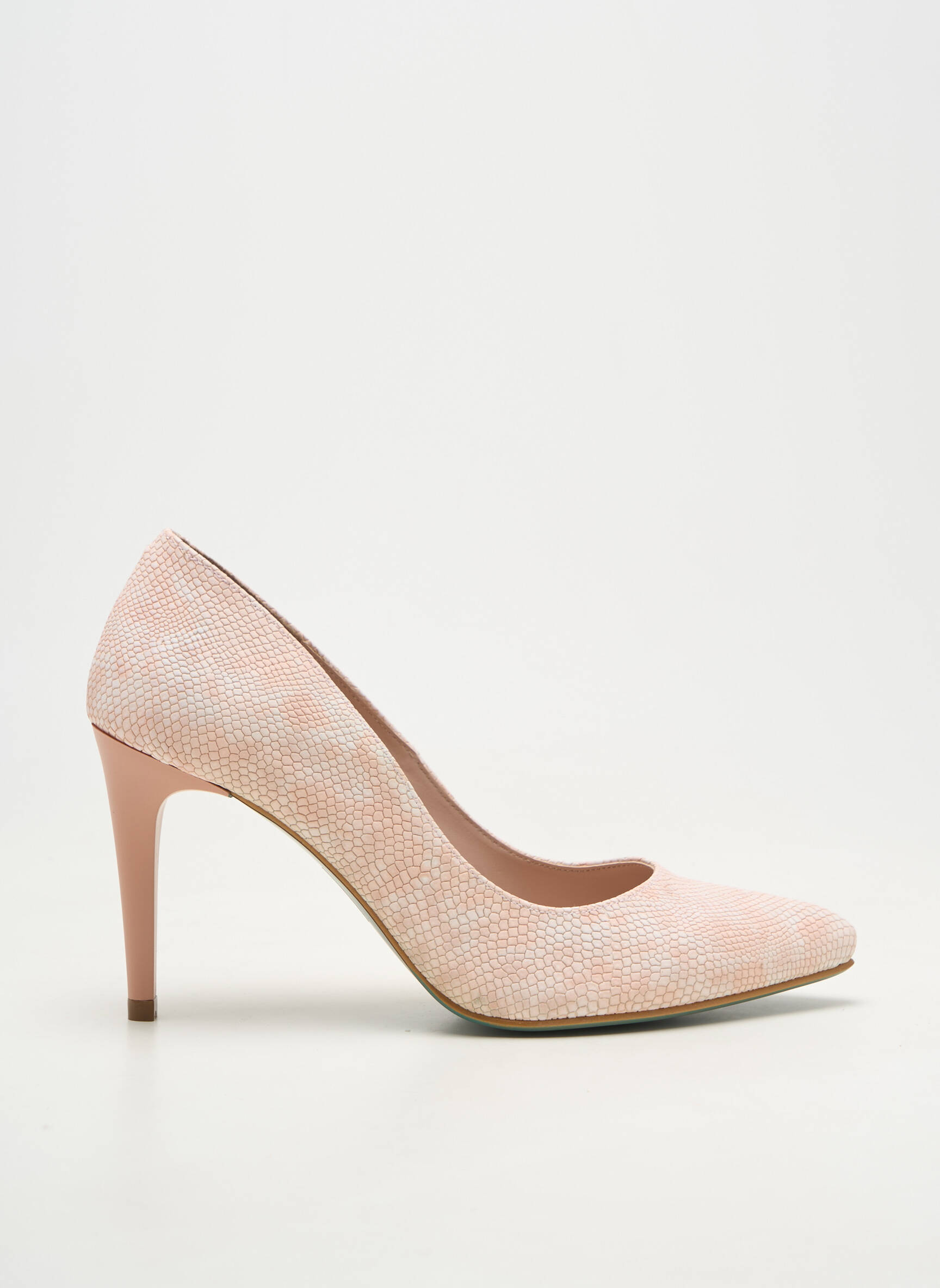 Pantofi cu toc material neted toc de 7 la 9 cm roz GIULIA femeie