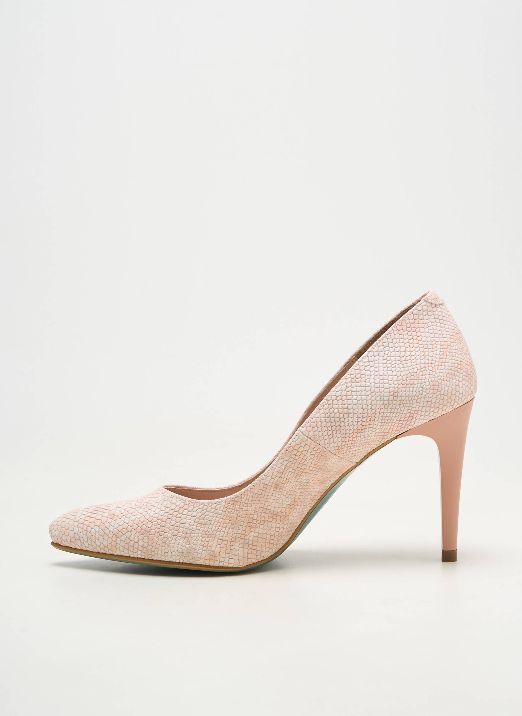 Pantofi cu toc material neted toc de 7 la 9 cm roz GIULIA femeie