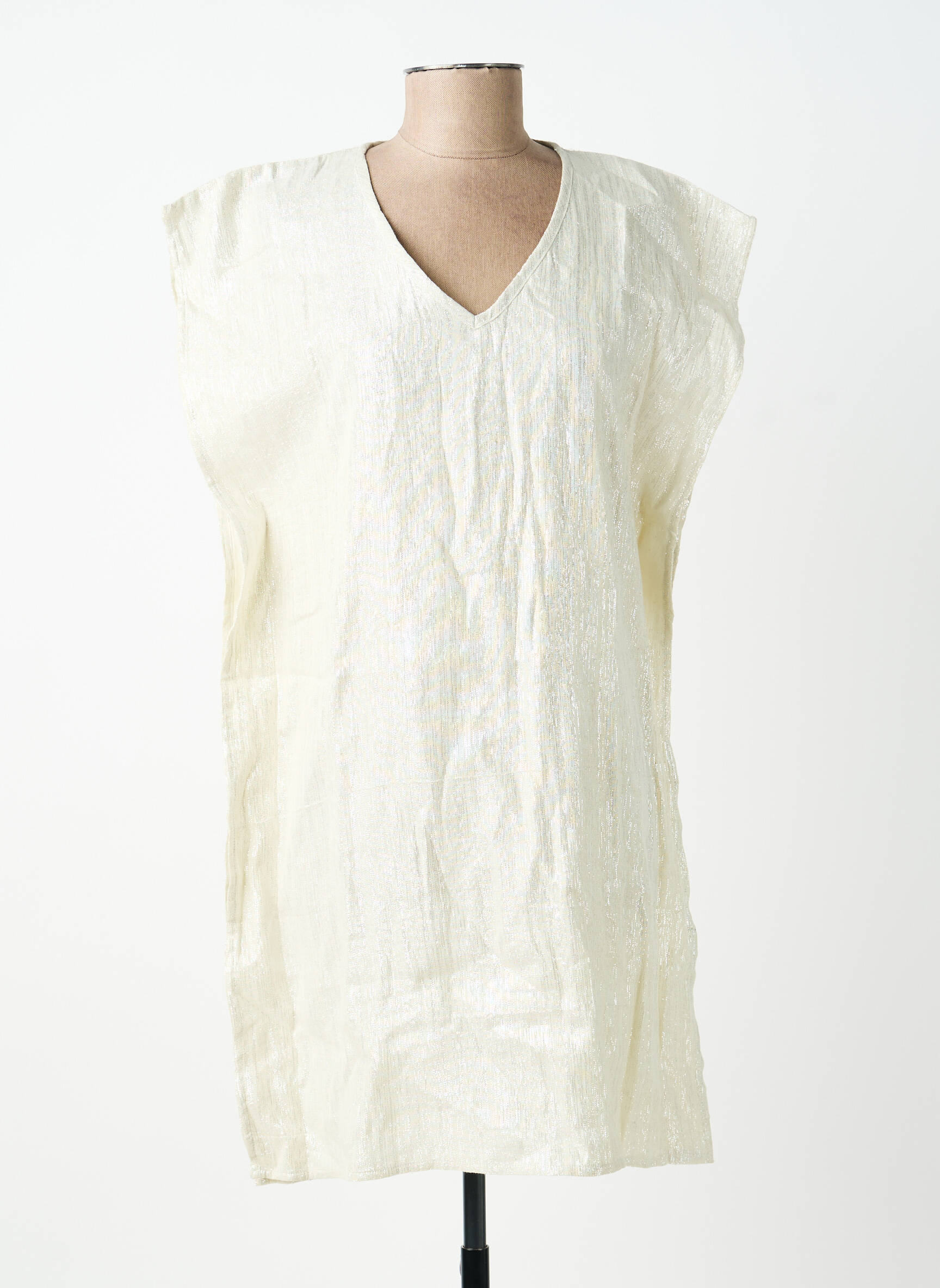 Rochie scurtă mâneci scurte mâneci scurte argintiu BELLAWAY femeie