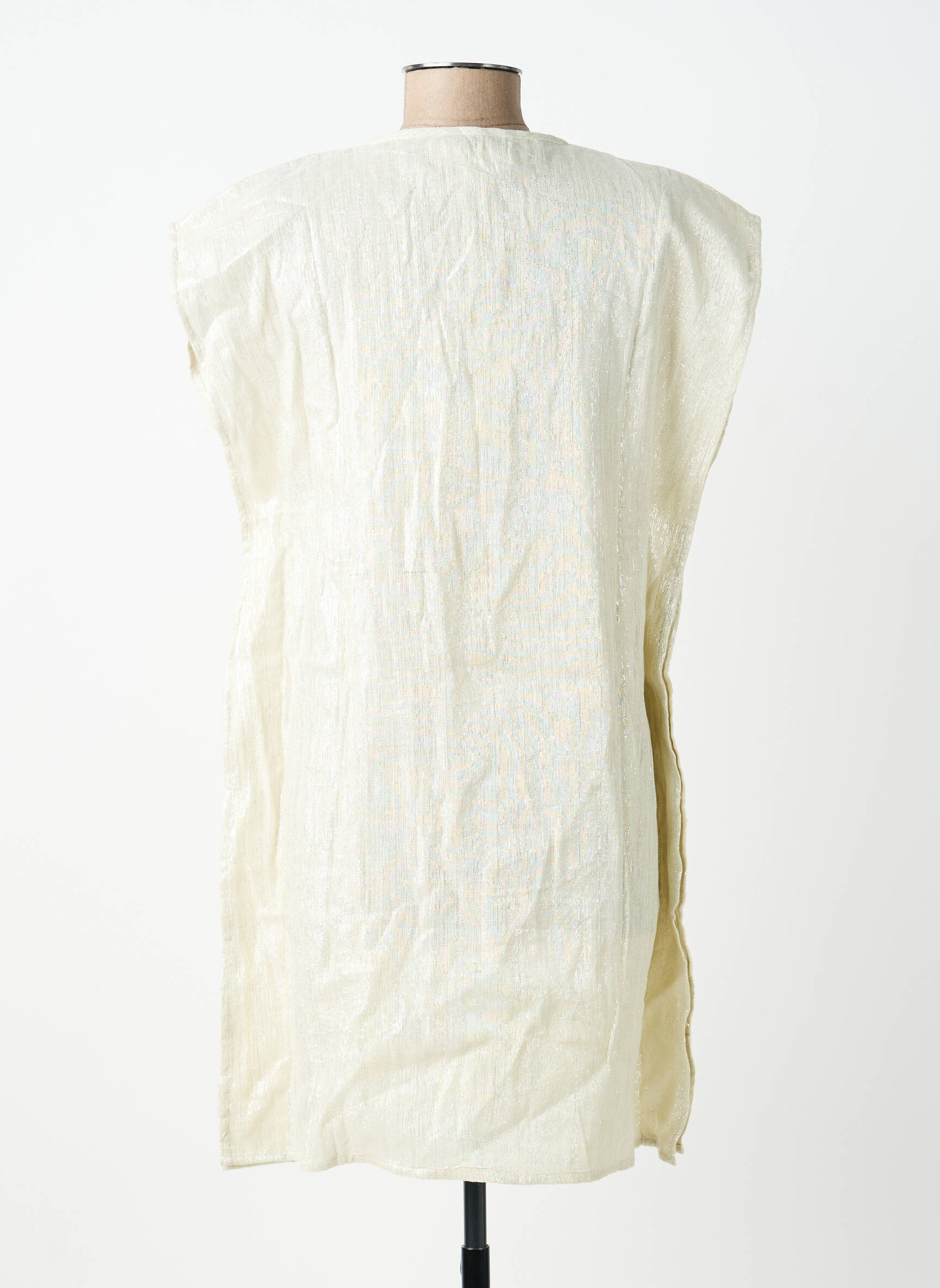 Rochie scurtă mâneci scurte mâneci scurte argintiu BELLAWAY femeie