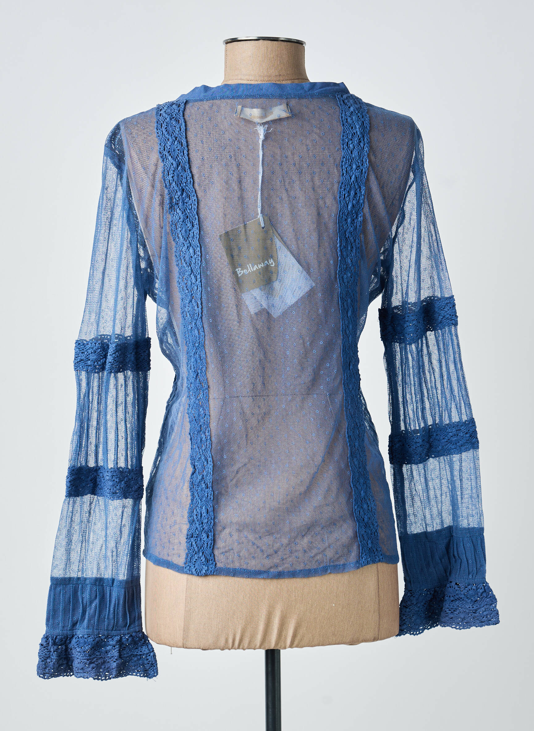 Top mâneci lungi mâneci lungi albastru BELLAWAY femeie