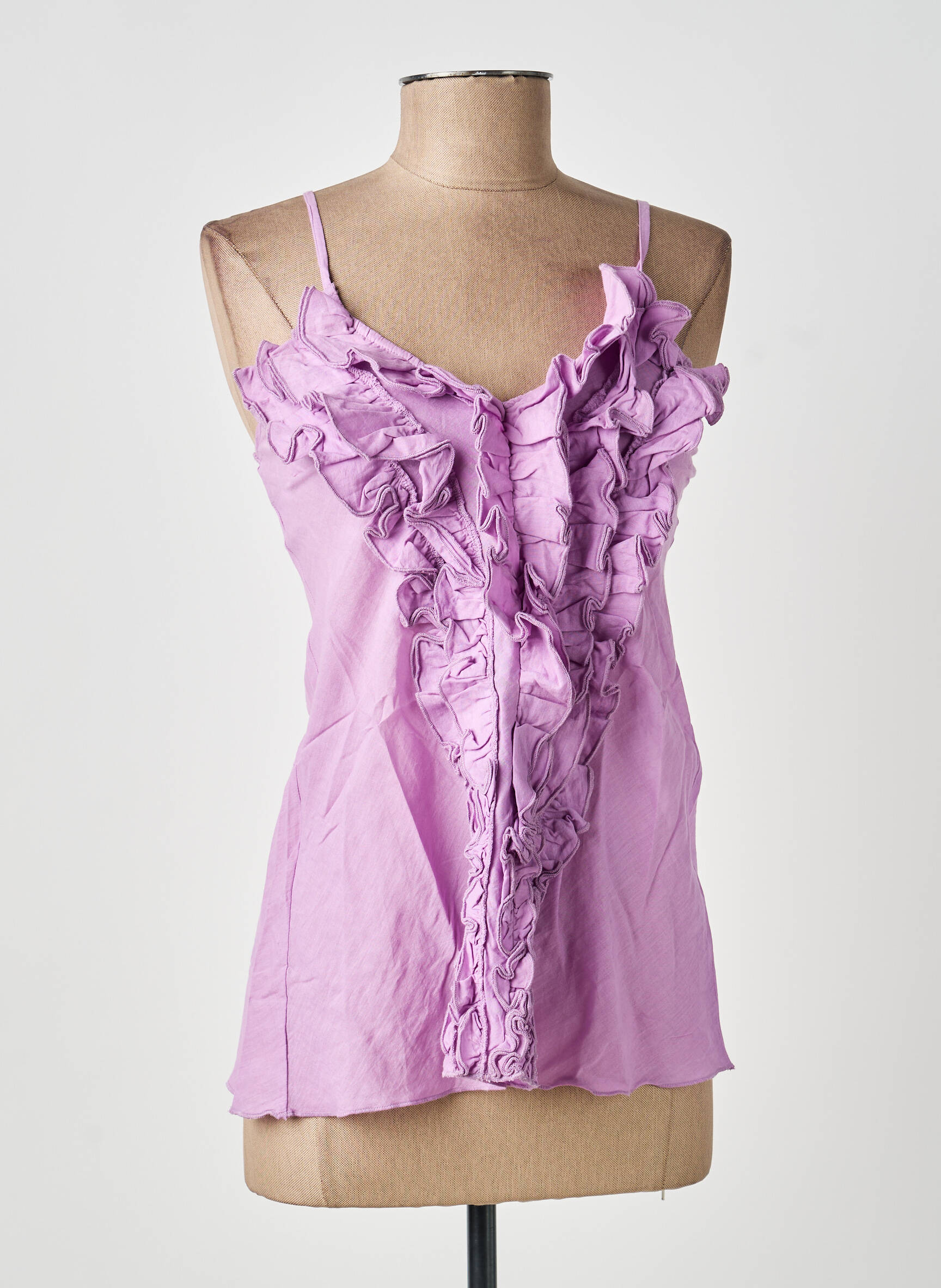 Top croială cambrată fără mâneci violet BELLAWAY femeie