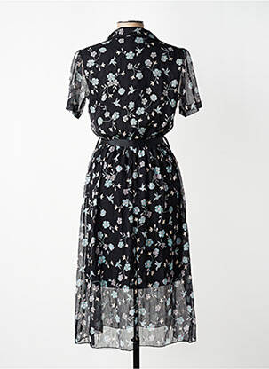 Rochie midi croială fluidă mâneci scurte negru NAS.TY CO' femeie
