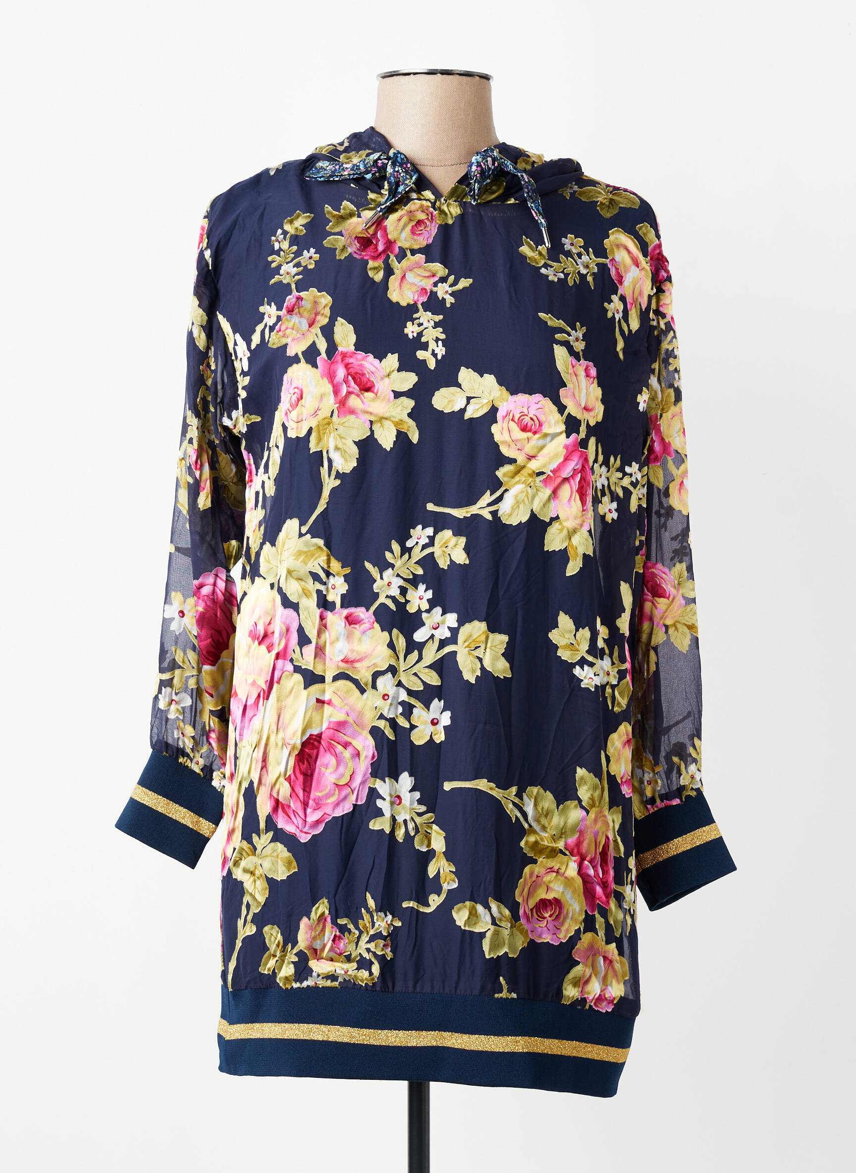 Rochie scurtă mâneci lungi mâneci lungi albastru MARYLEY femeie