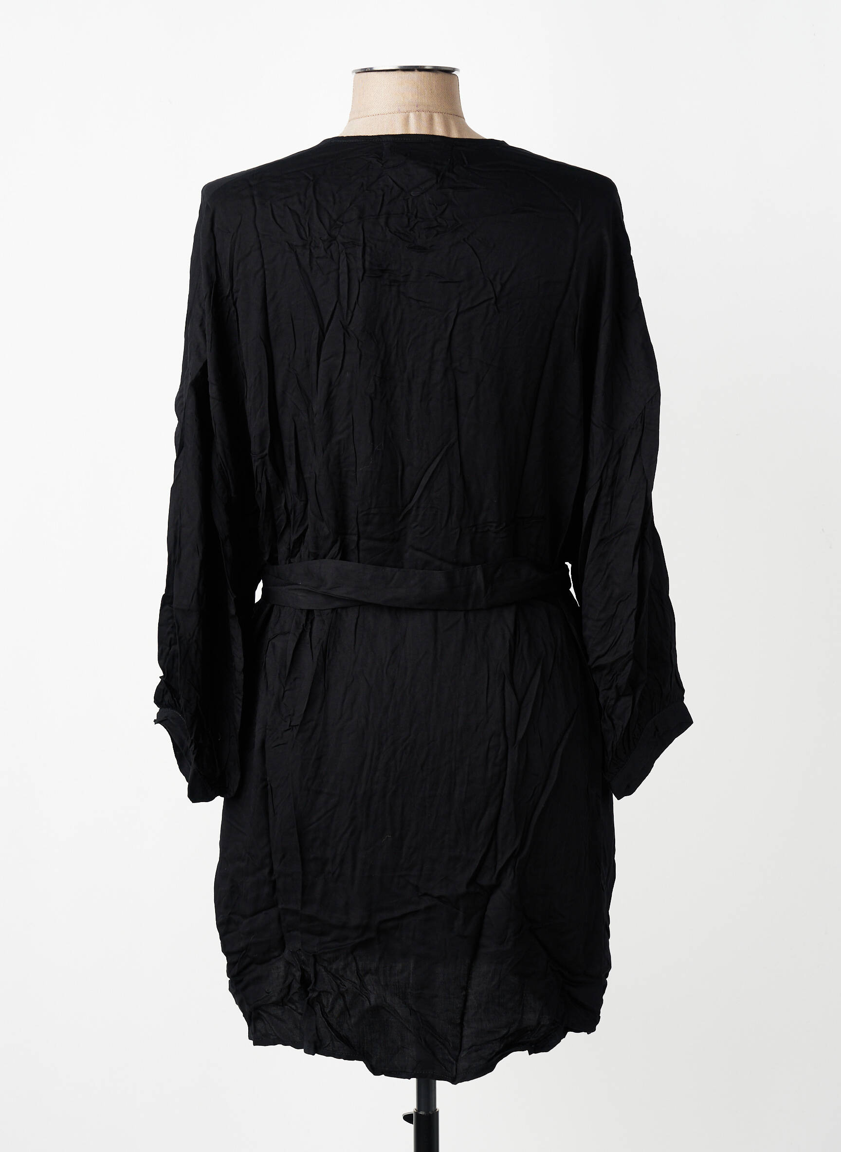 Rochie scurtă croială fluidă mâneci lungi negru CHARLIE JOE femeie