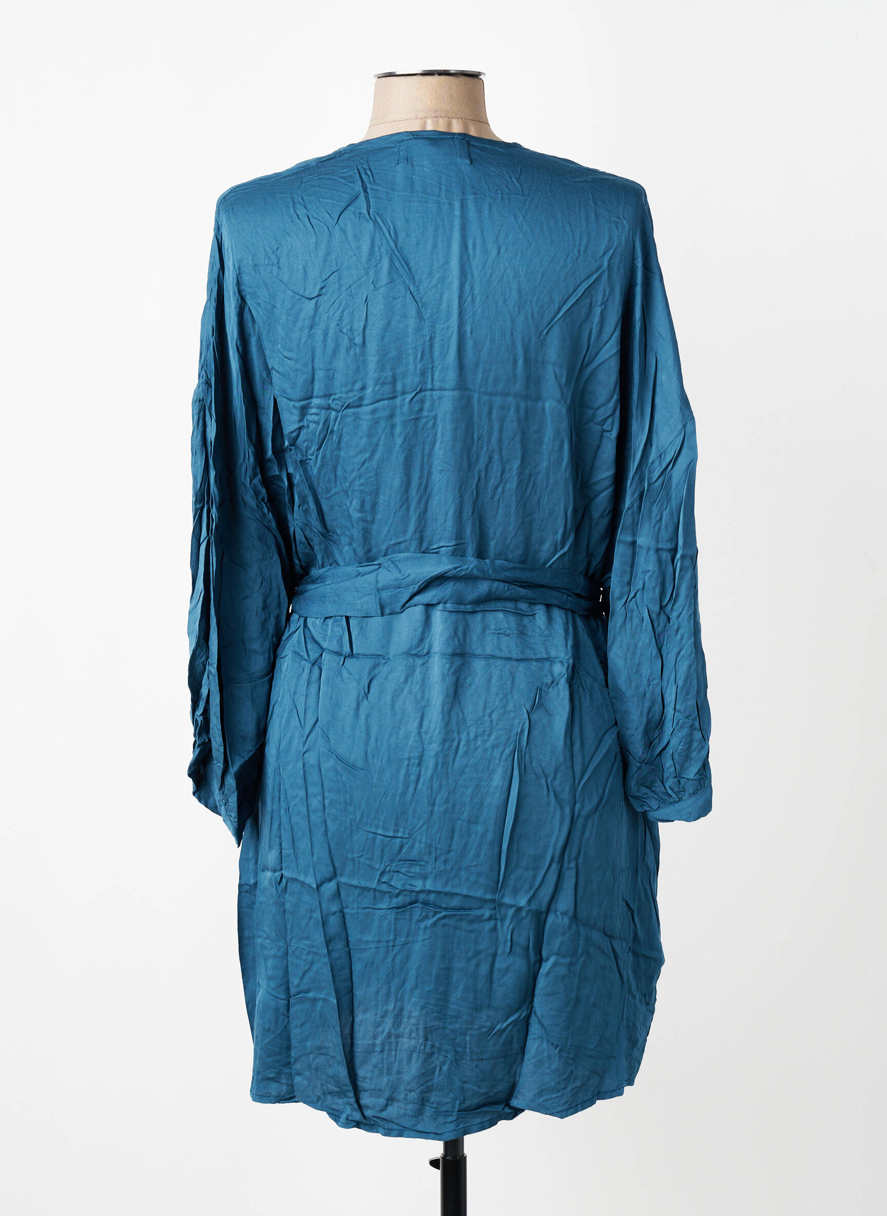 Rochie scurtă croială fluidă mâneci lungi albastru CHARLIE JOE femeie