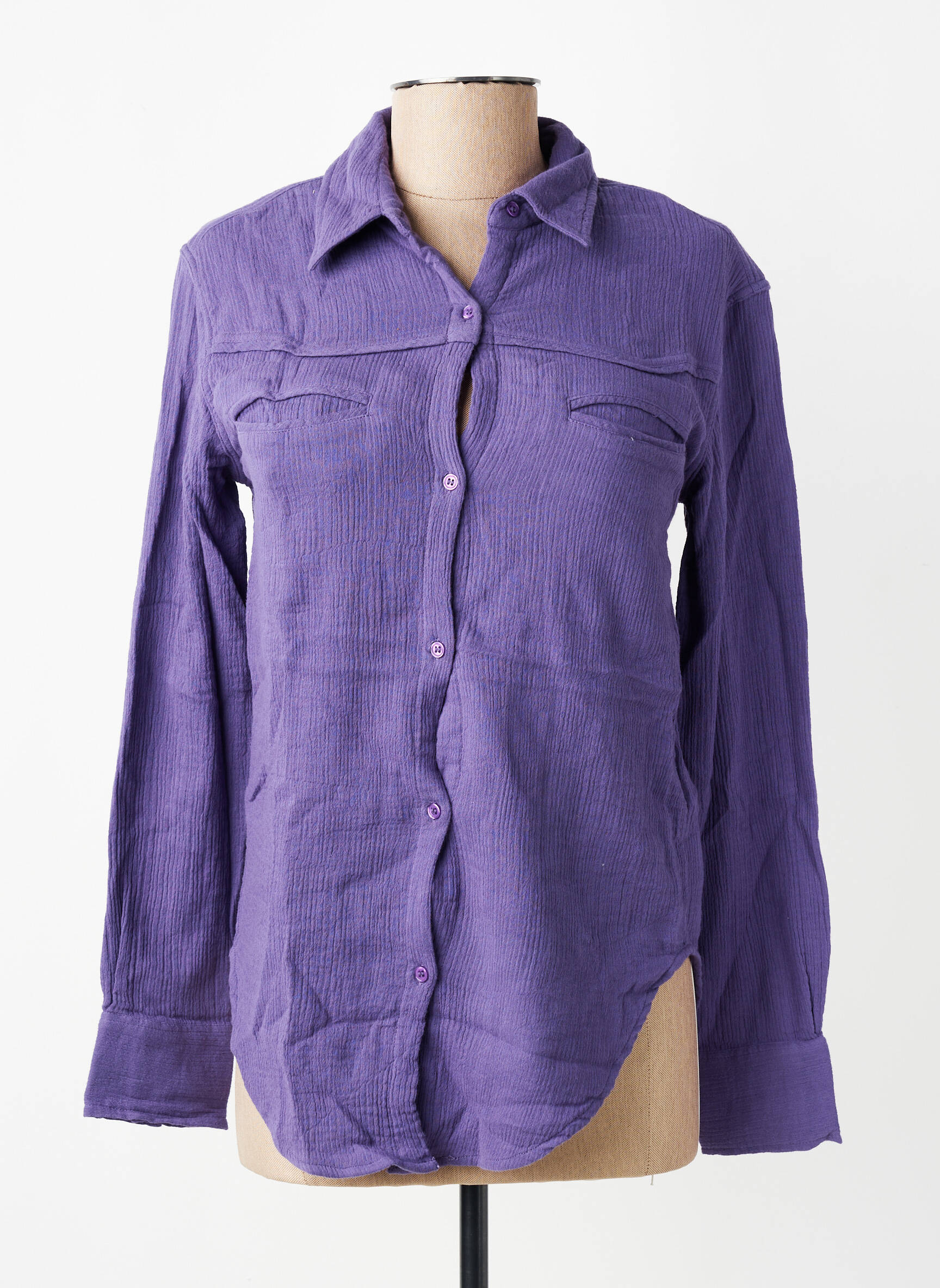 Cămașă croială cambrată mâneci lungi violet CHARLIE JOE femeie