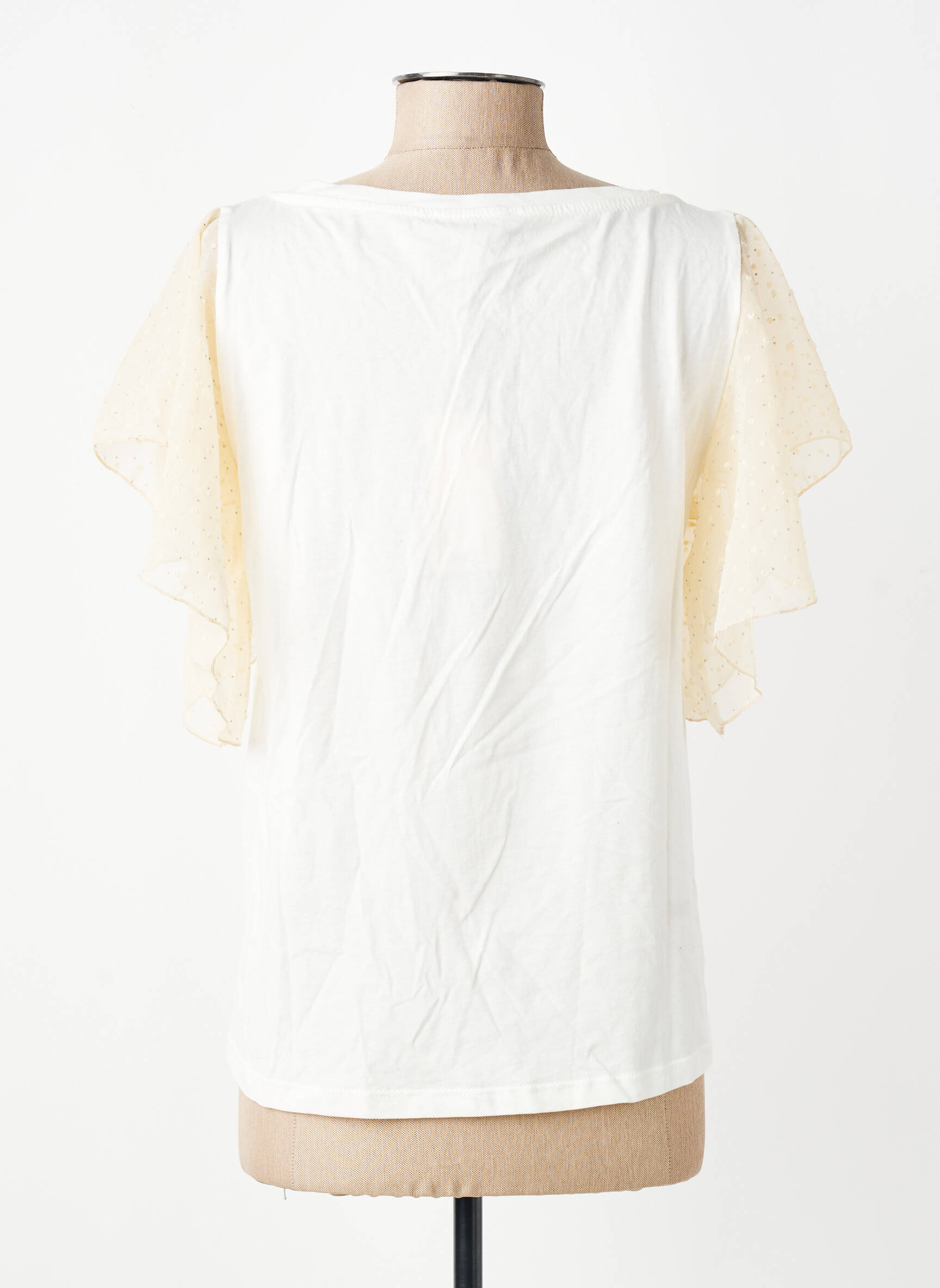 Tricou elasticitate mâneci scurte bej NAS.TY CO' femeie