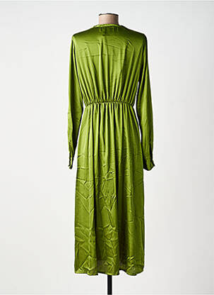 Rochie midi mâneci lungi mâneci lungi verde KING KONG femeie