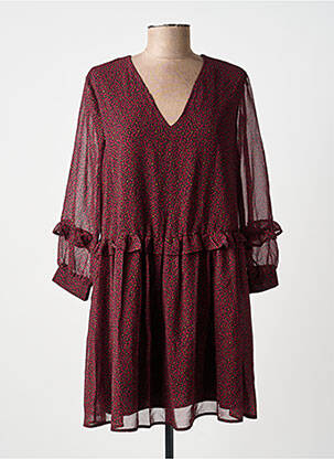 Rochie scurtă mâneci 3/4 mâneci 3/4 violet ANGELA DAVIS femeie