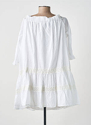 Rochie scurtă mâneci 3/4 mâneci 3/4 alb KING KONG femeie