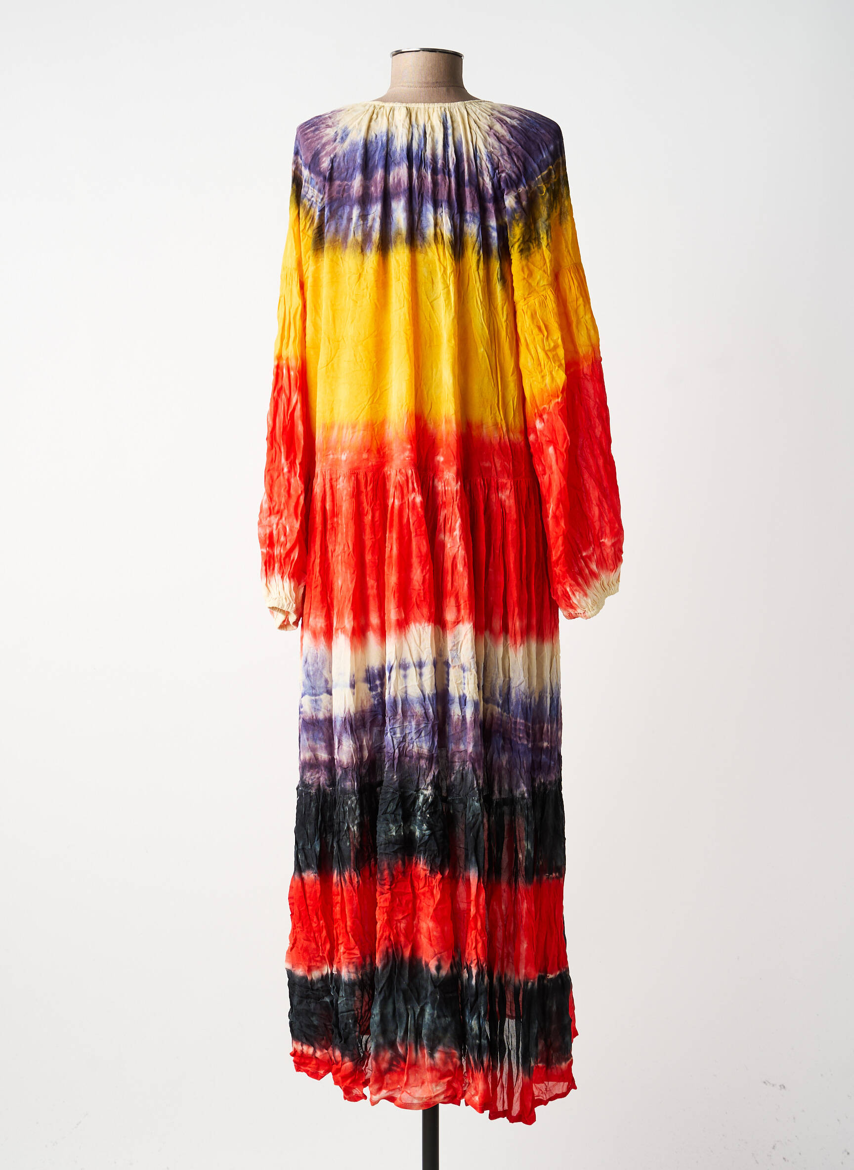 Rochie lungă mâneci lungi mâneci lungi galben CHARLIE JOE femeie
