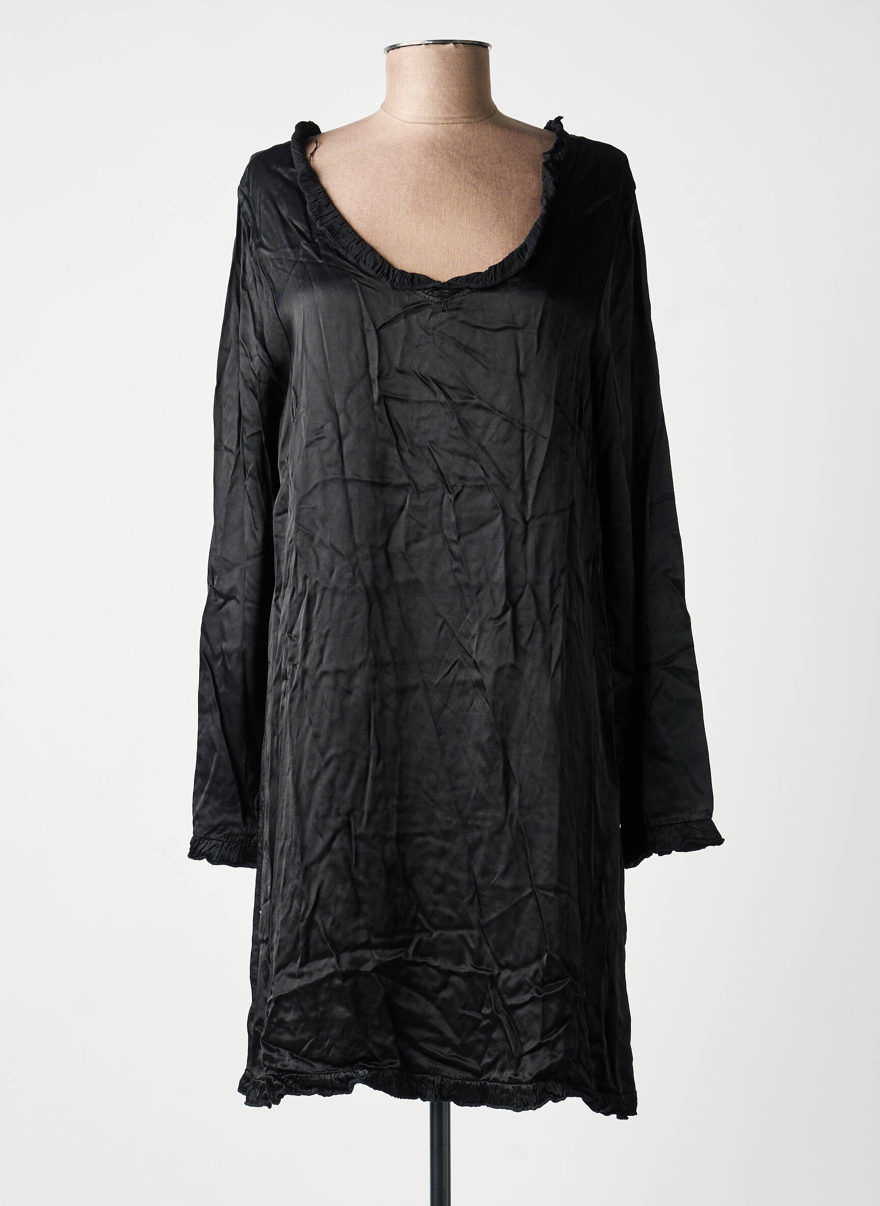 Rochie scurtă mâneci lungi mâneci lungi negru ANTONELLO SERIO femeie