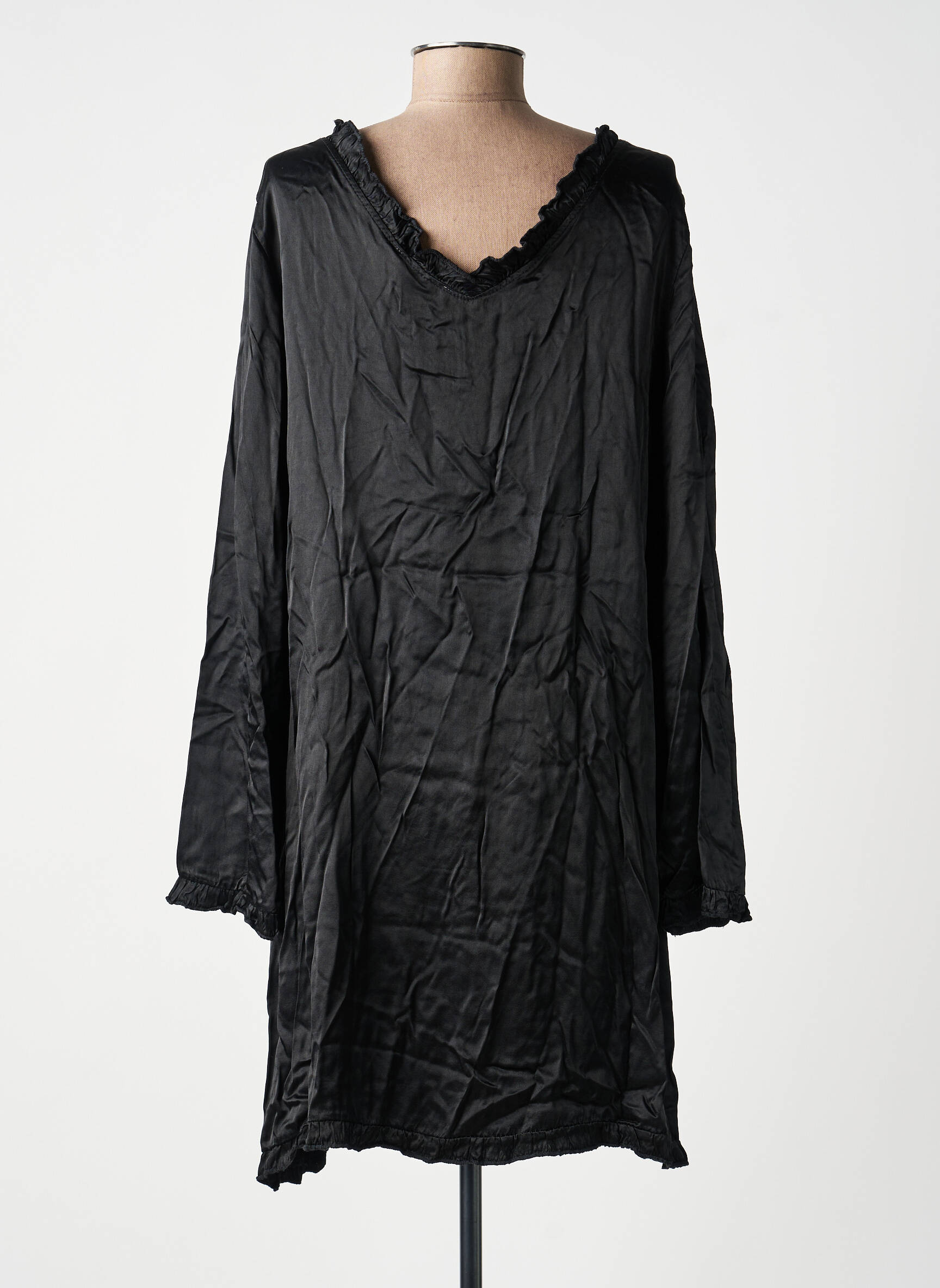 Rochie scurtă mâneci lungi mâneci lungi negru ANTONELLO SERIO femeie
