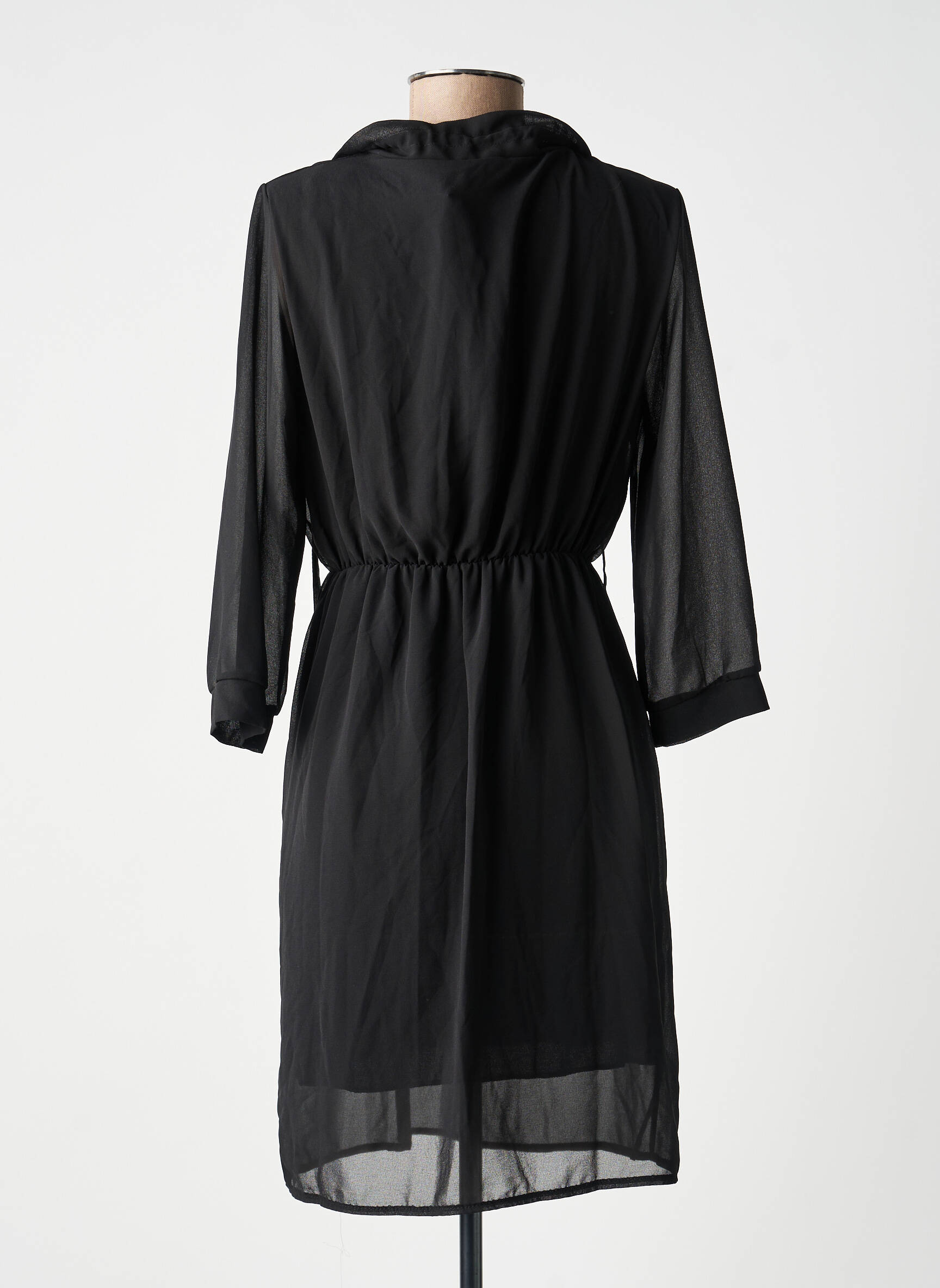 Rochie scurtă mâneci 3/4 mâneci 3/4 negru ANTONELLO SERIO femeie