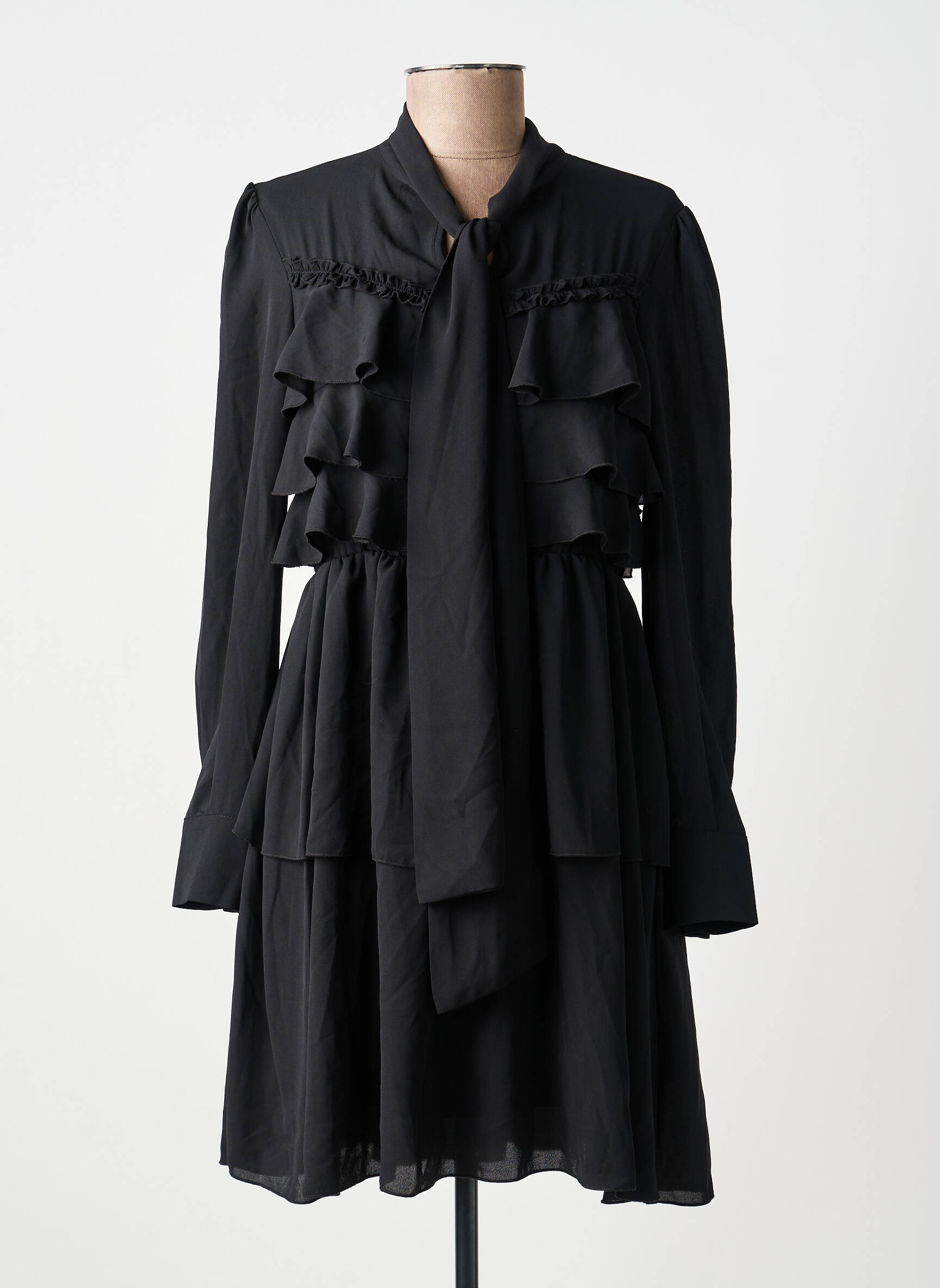 Rochie scurtă mâneci lungi mâneci lungi negru MARYLEY femeie