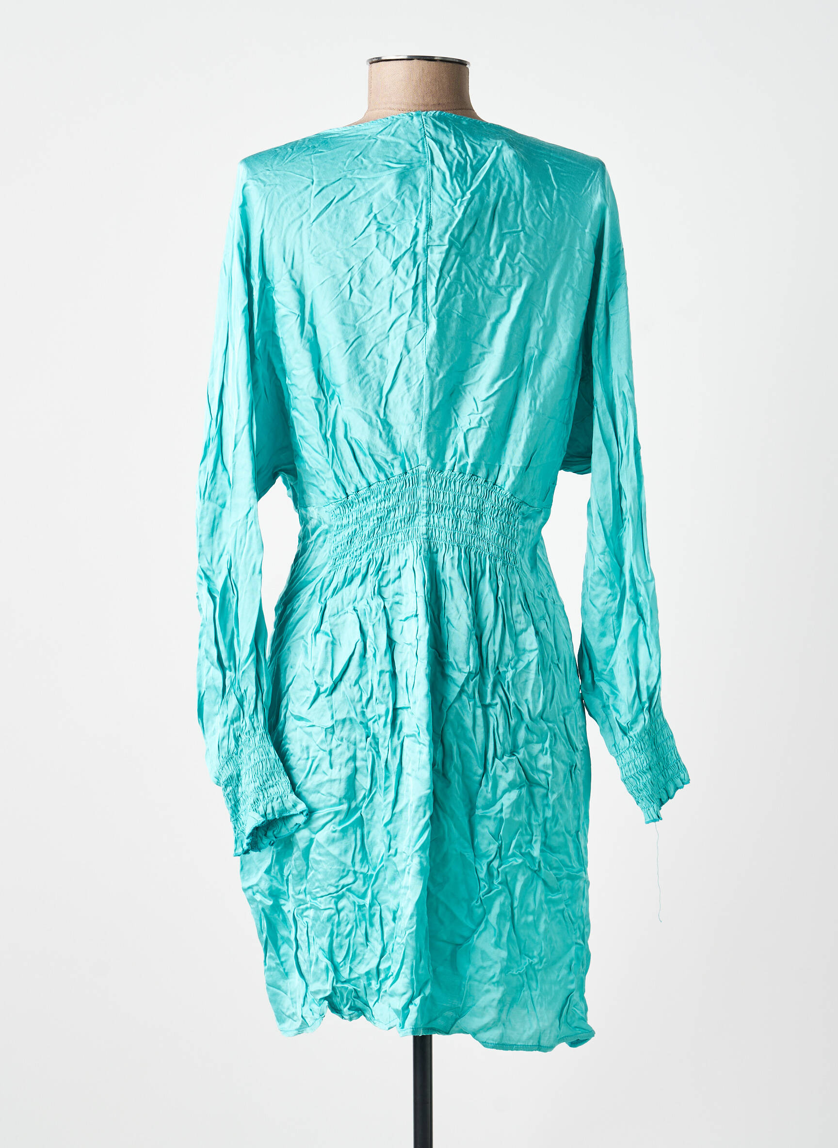 Rochie midi mâneci lungi mâneci lungi albastru ANGELA DAVIS femeie