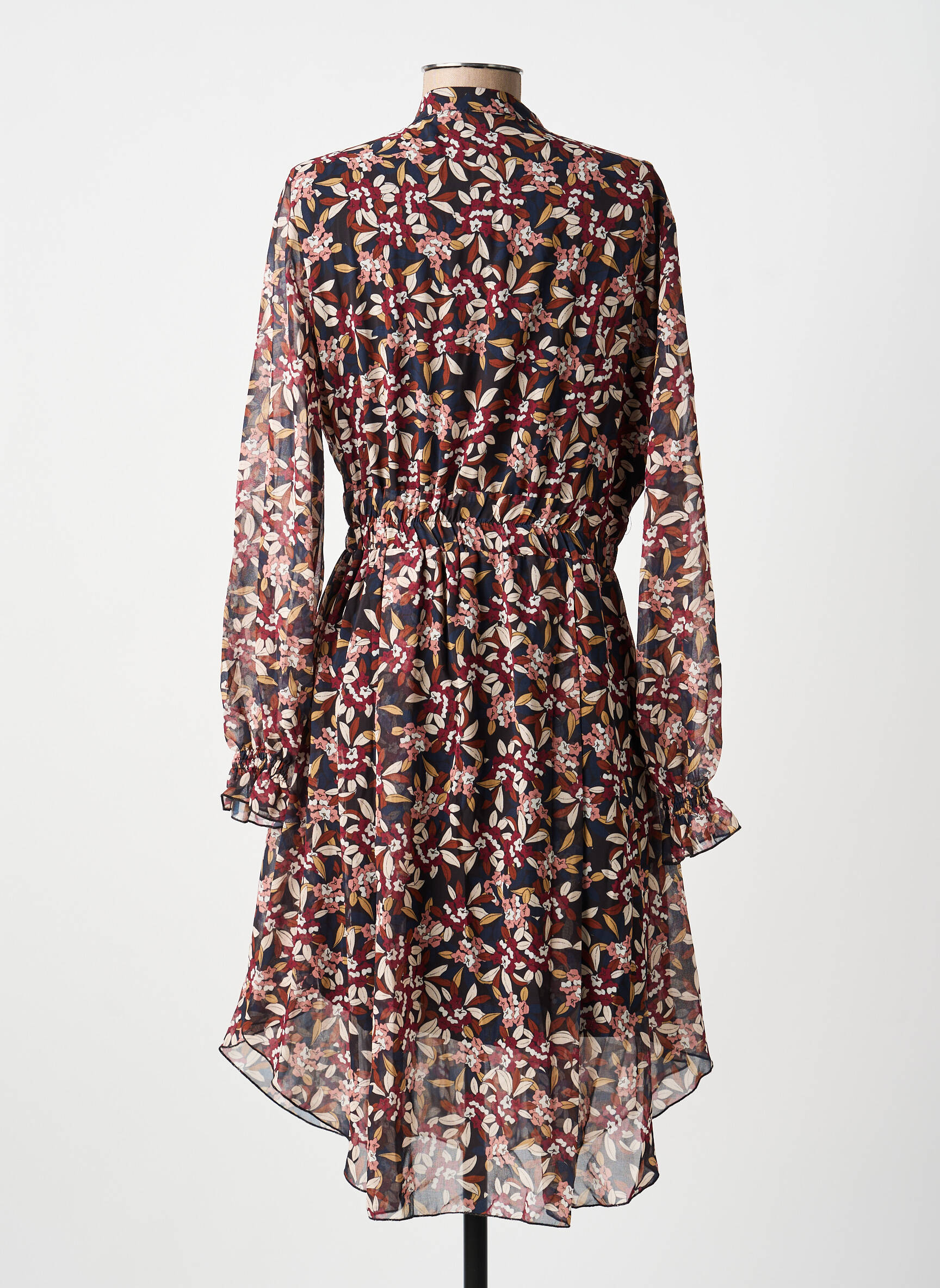 Rochie midi croială fluidă mâneci lungi roșu MARYLEY femeie