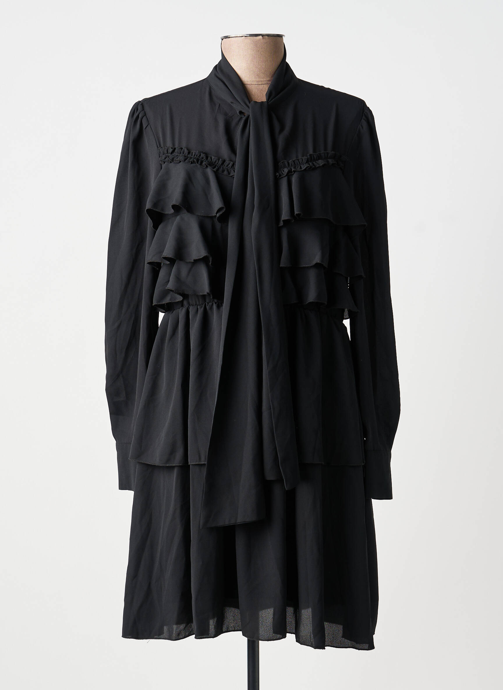 Rochie scurtă mâneci lungi mâneci lungi negru MARYLEY femeie