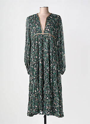 Rochie midi croială fluidă mâneci lungi verde CHARLIE JOE femeie