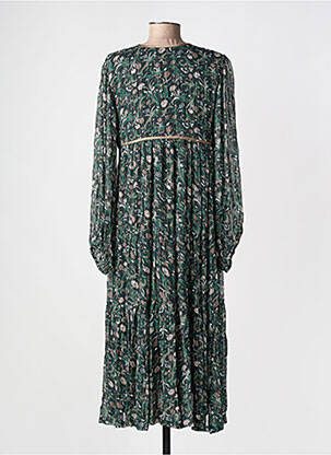 Rochie midi croială fluidă mâneci lungi verde CHARLIE JOE femeie