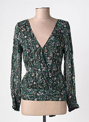 Cămașă imprimeu floral mâneci lungi verde CHARLIE JOE femeie
