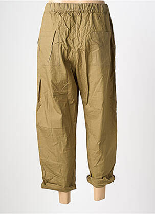 Pantalon drept țesătură poplin mărime normală verde CHARLIE JOE femeie