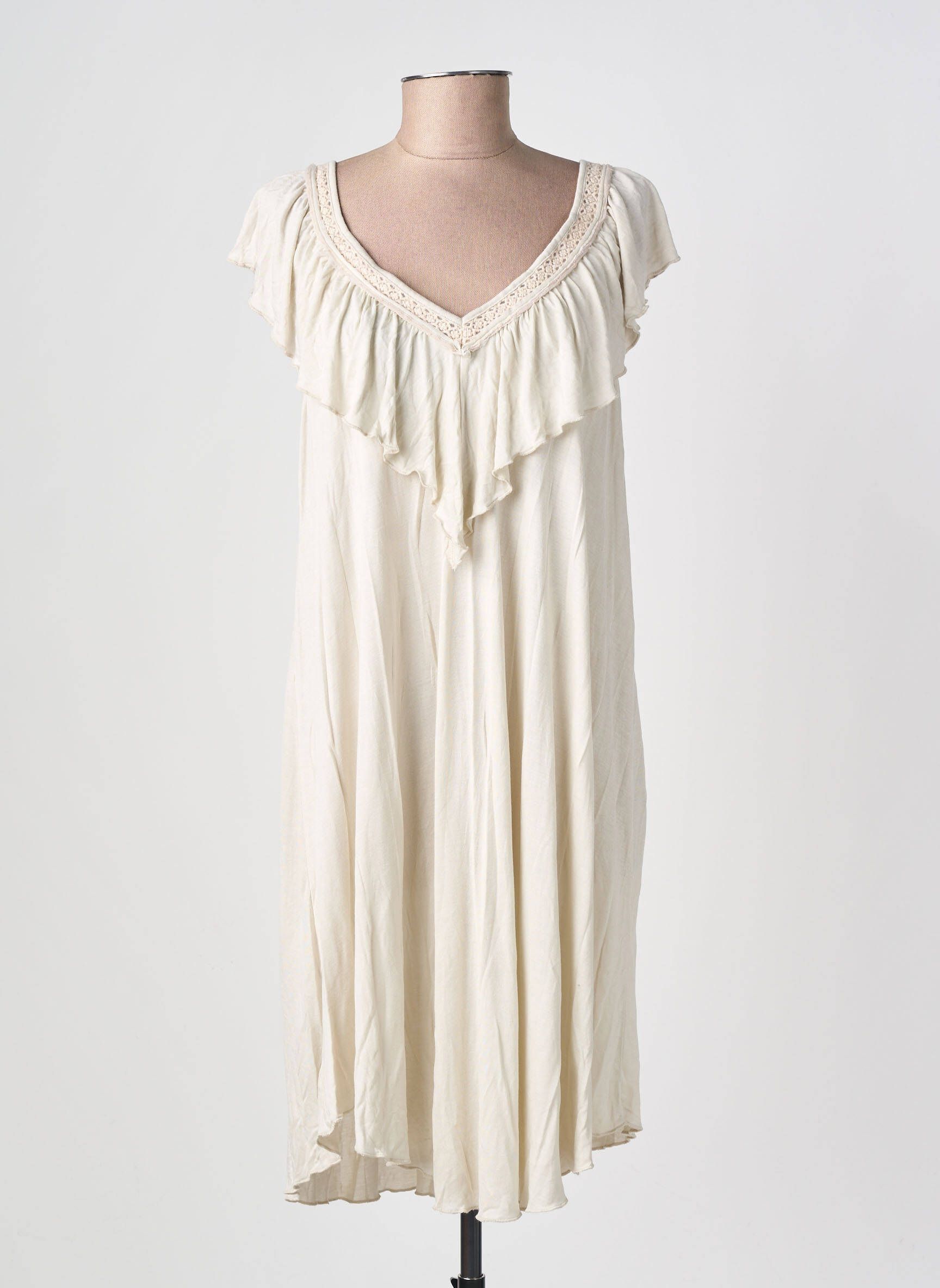 Rochie midi fără mâneci fără mâneci bej BELLAWAY femeie