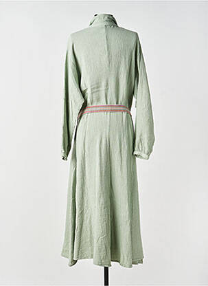 Rochie lungă mâneci lungi mâneci lungi verde LOUIZON femeie