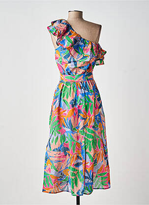 Rochie lungă imprimeu floral fără mâneci albastru LOUIZON femeie