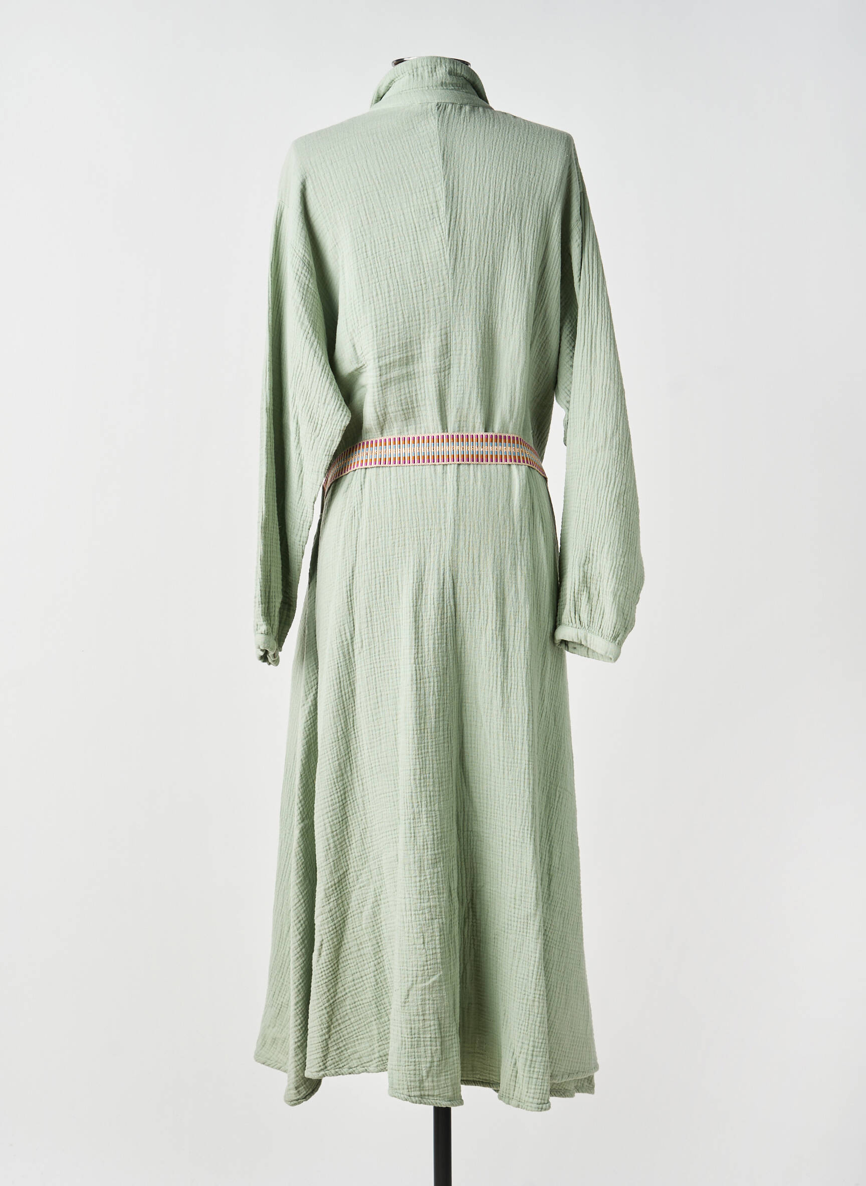 Rochie lungă mâneci lungi mâneci lungi verde LOUIZON femeie
