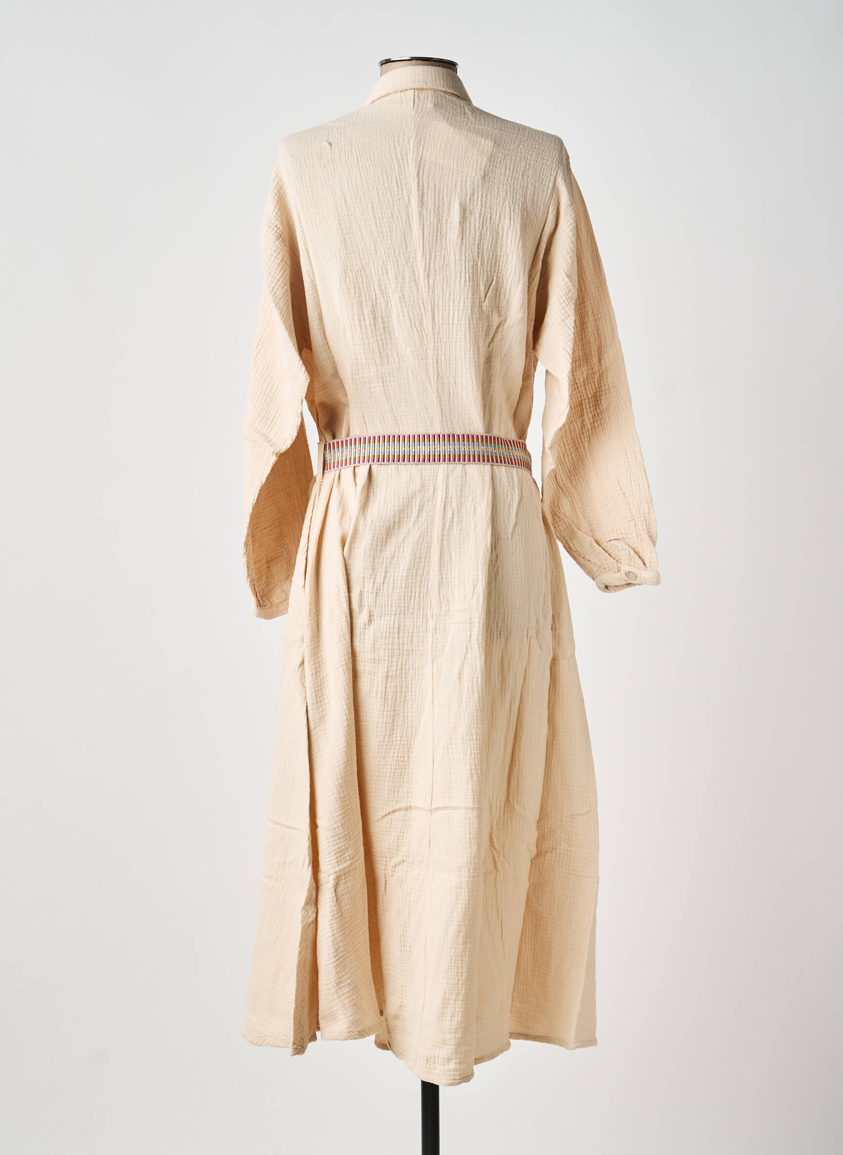Rochie lungă mâneci lungi mâneci lungi roz LOUIZON femeie