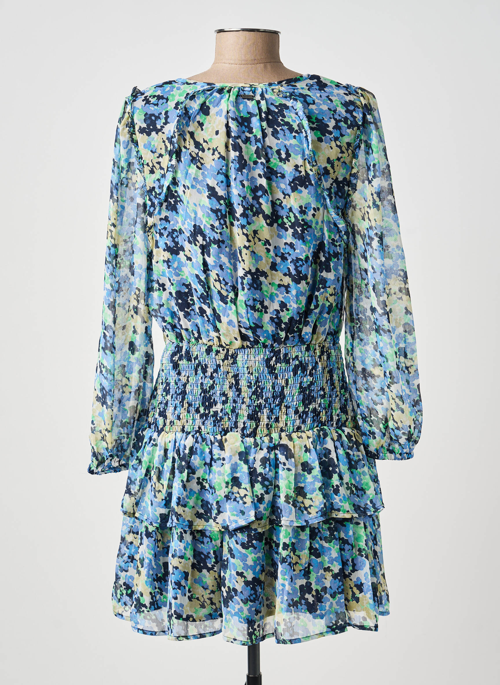 Rochie scurtă mâneci lungi mâneci lungi albastru PEPE JEANS femeie