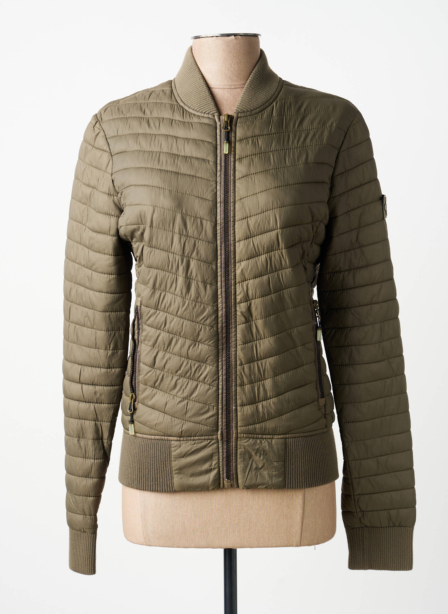 Geacă efect material satinat verde SUPERDRY femeie