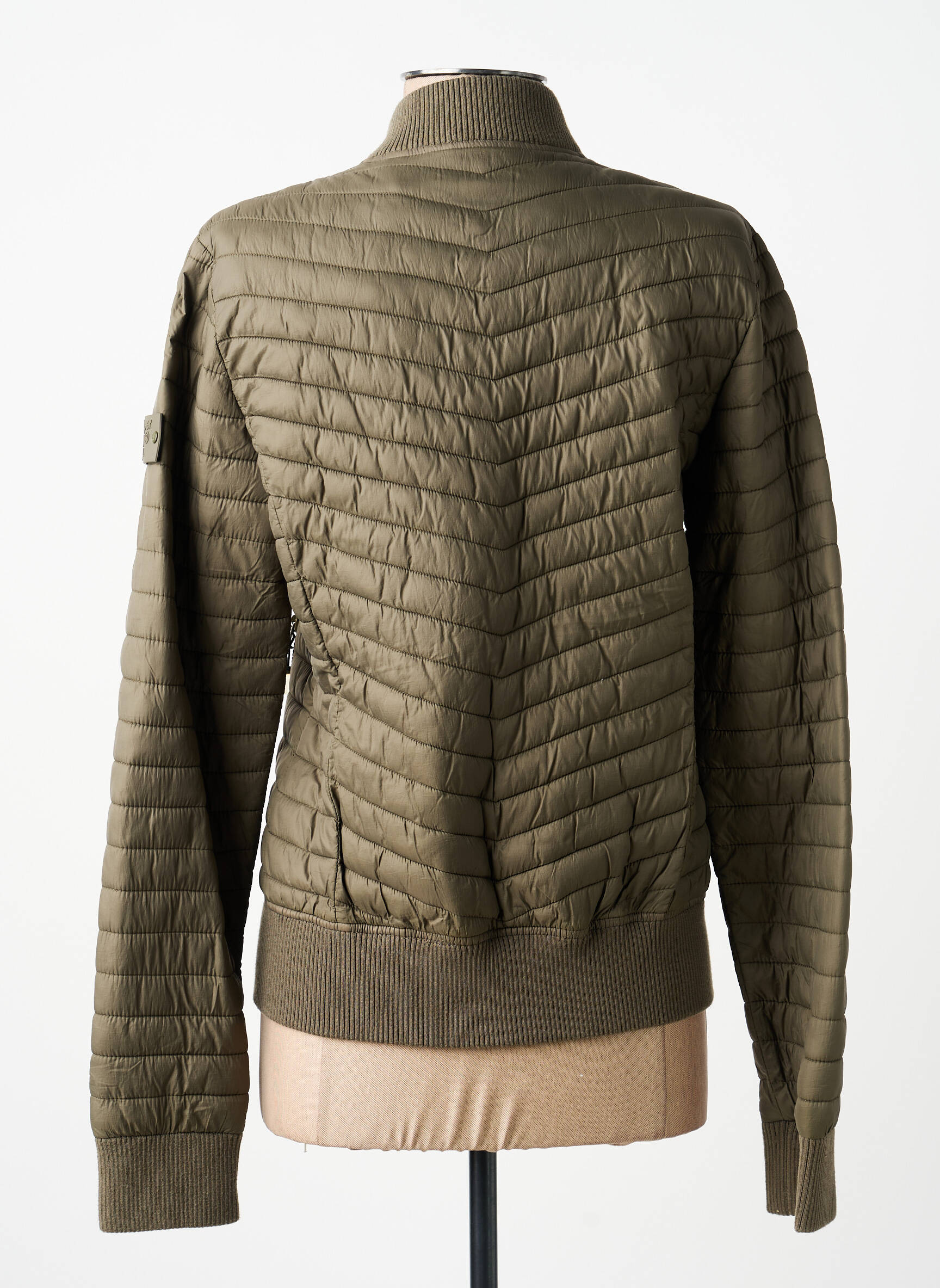 Geacă efect material satinat verde SUPERDRY femeie