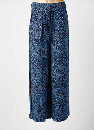 Pantalon larg țesătură poplin talie înaltă albastru PEPE JEANS femeie