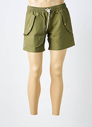 Șort de baie țesătură poplin verde deschis MOUILLER LE MAILLOT bărbat