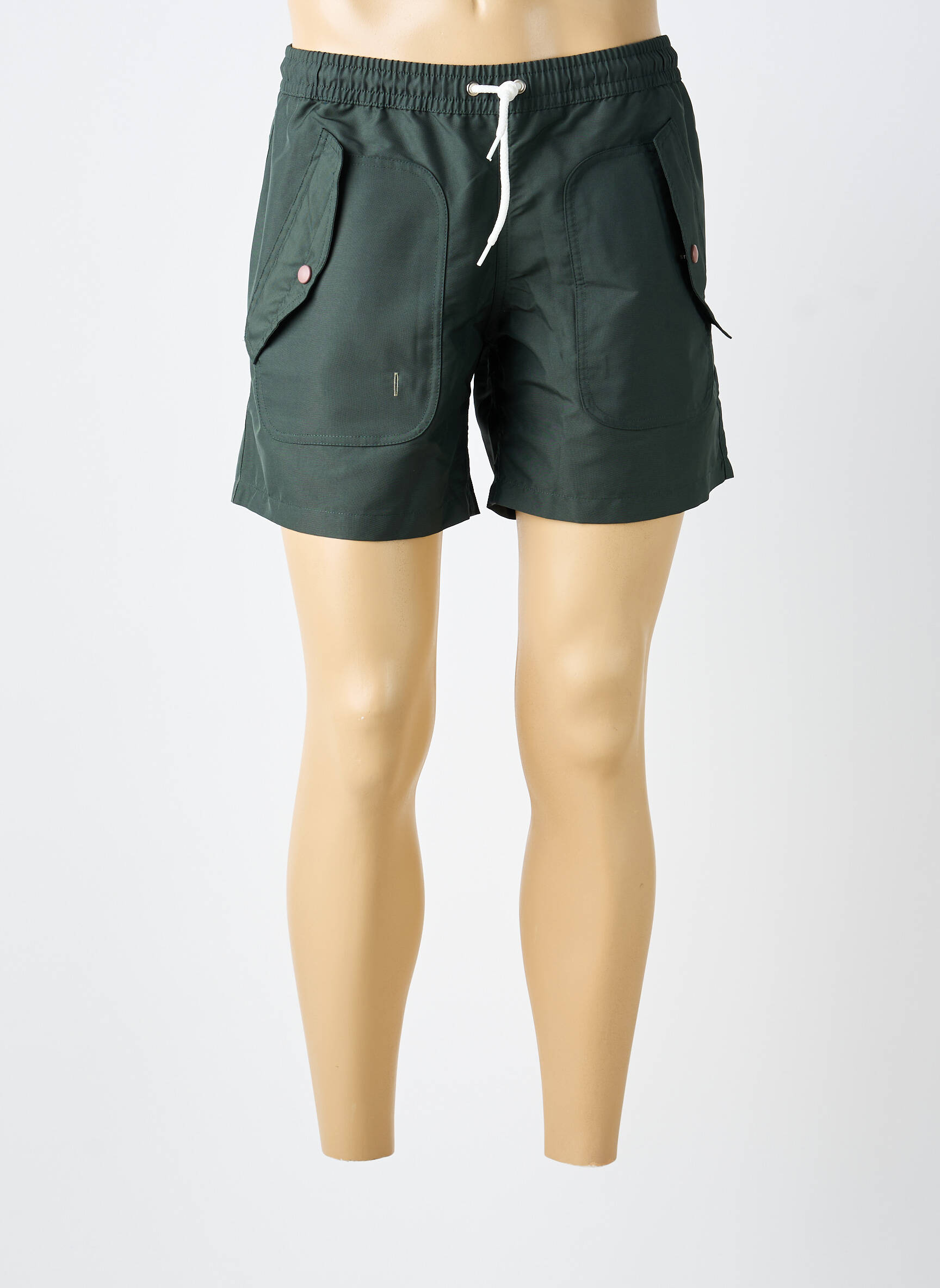 Șort de baie țesătură poplin verde MOUILLER LE MAILLOT bărbat