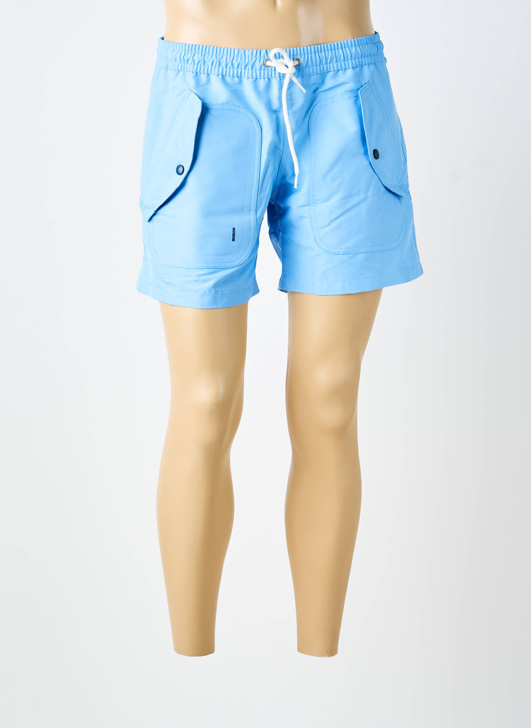 Șort de baie țesătură poplin albastru deschis MOUILLER LE MAILLOT bărbat