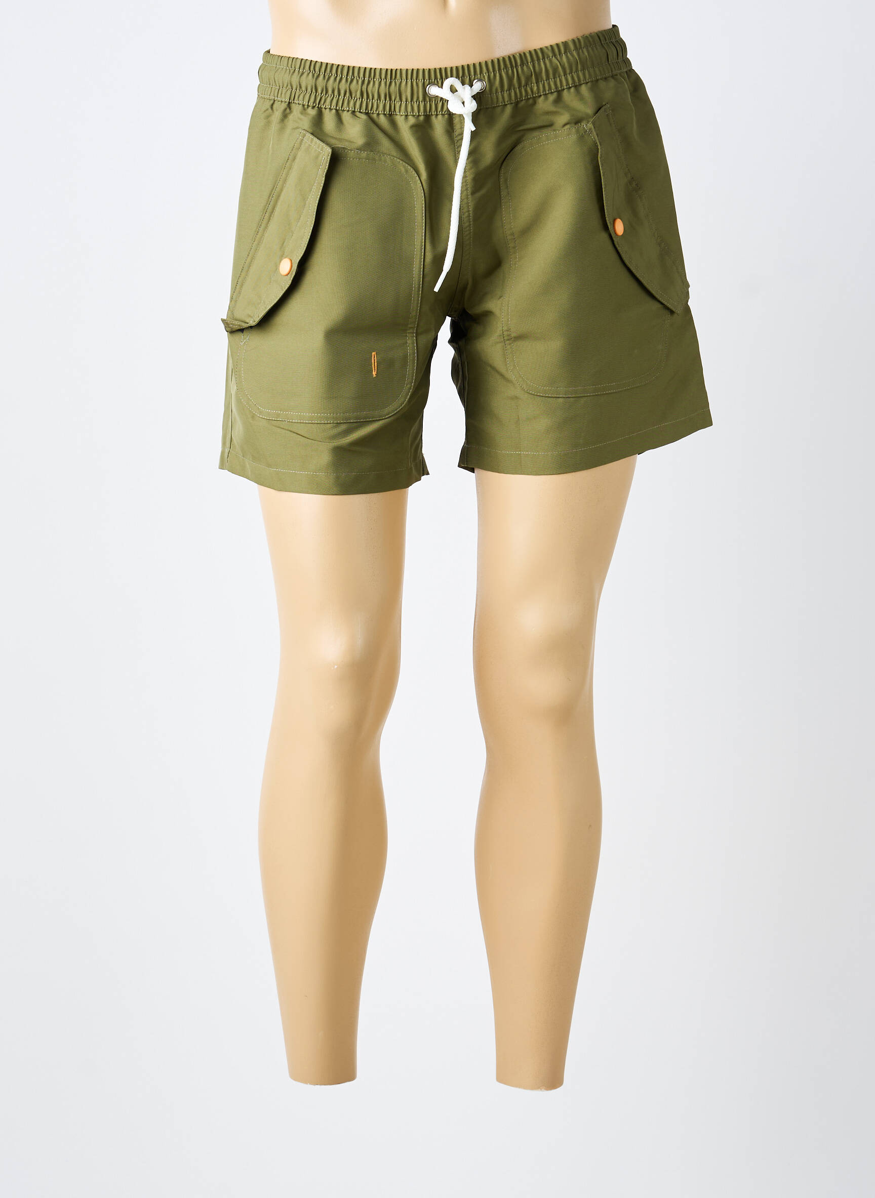 Șort de baie țesătură poplin verde deschis MOUILLER LE MAILLOT bărbat