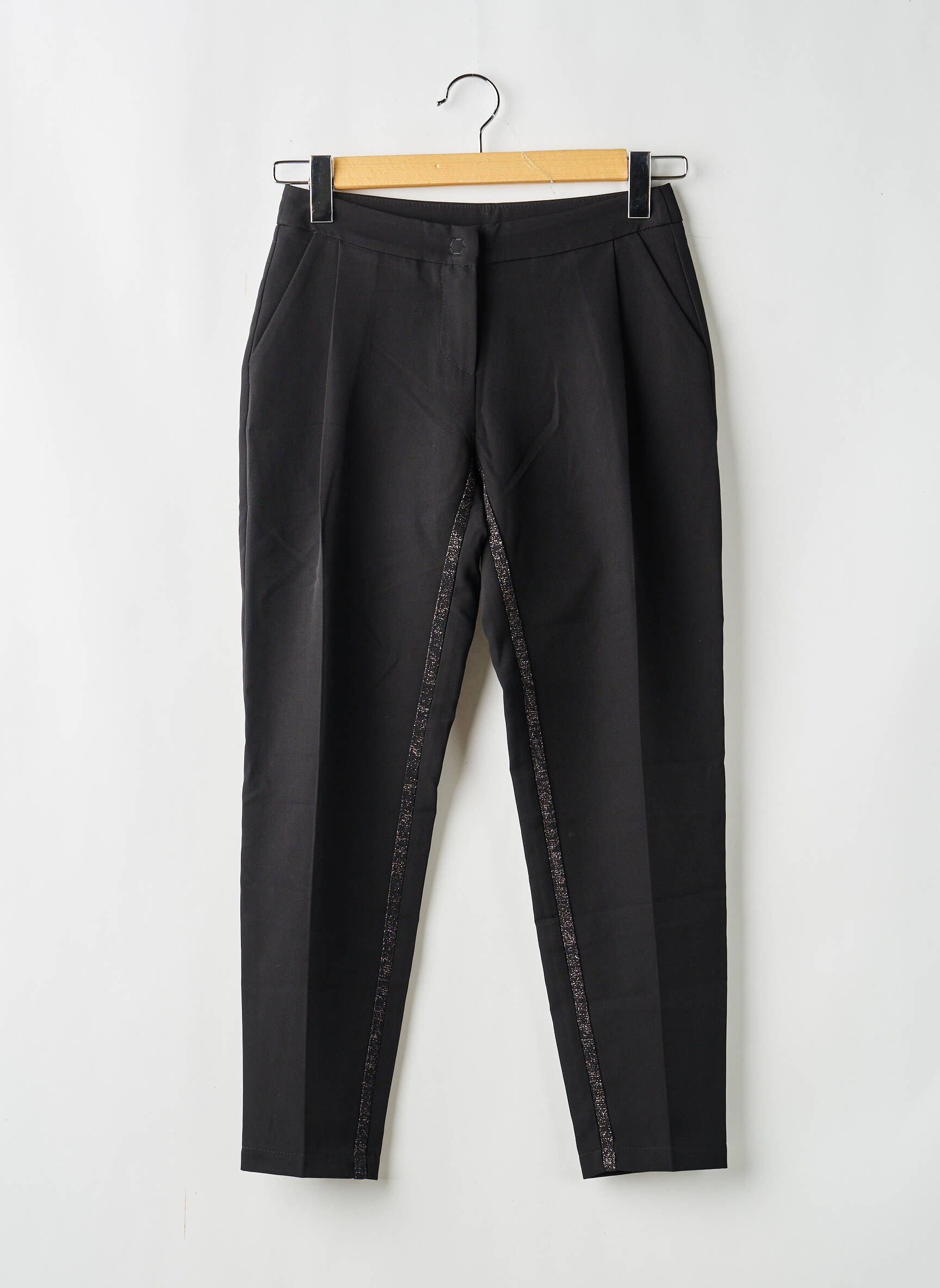 Pantalon chino mărime normală mărime normală negru MARYLEY femeie