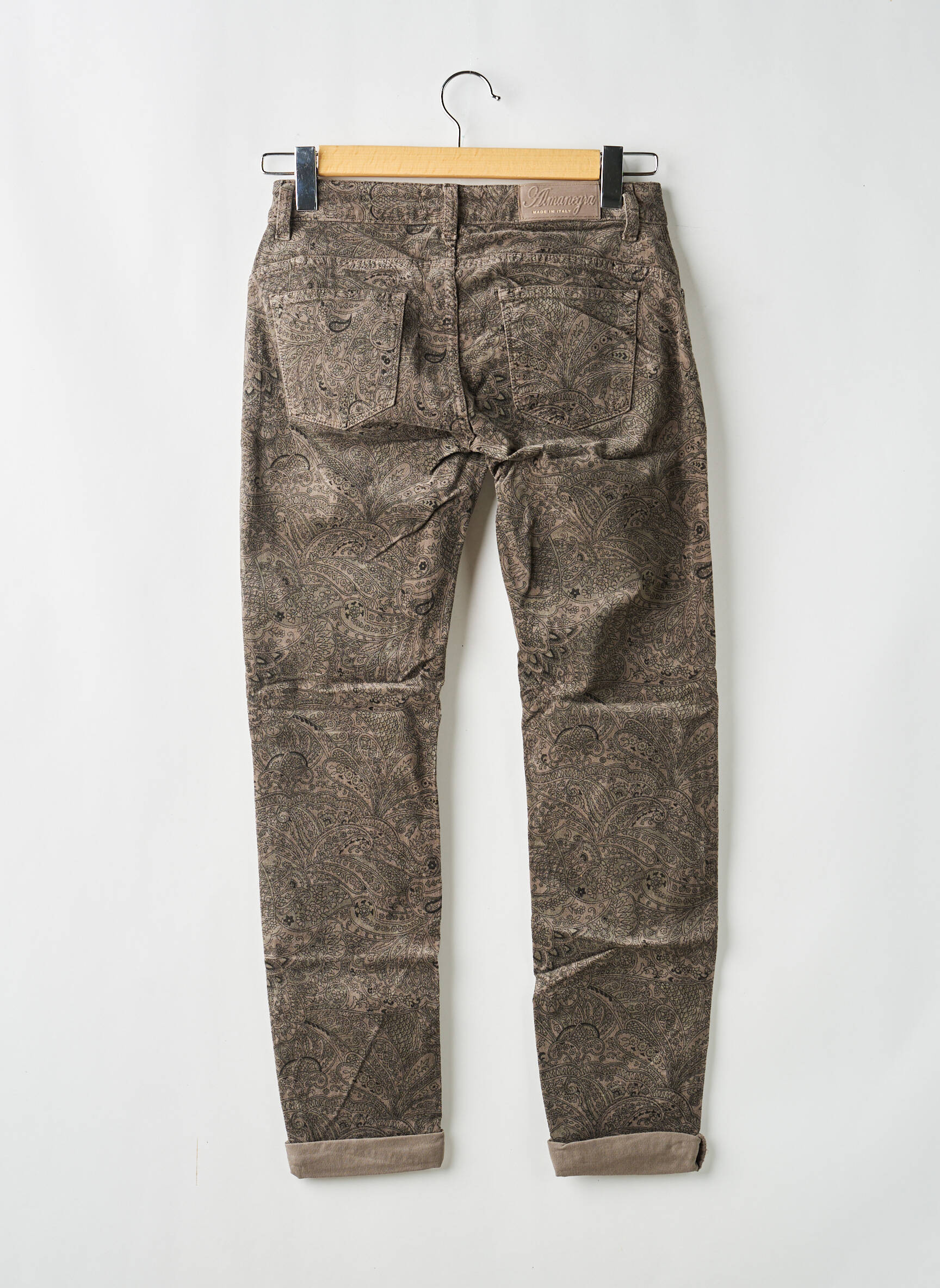 Pantalon slim elasticitate mărime normală gri ALMANEGRA femeie