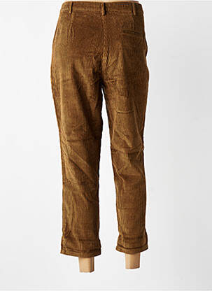 Pantalon chino închidere cu fermoar sub clapetă cu cârlig talie înaltă maro CHARLIE JOE femeie