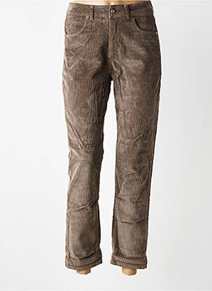Pantalon slim talie înaltă talie înaltă maro ALMANEGRA femeie