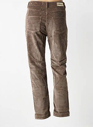 Pantalon slim talie înaltă talie înaltă maro ALMANEGRA femeie