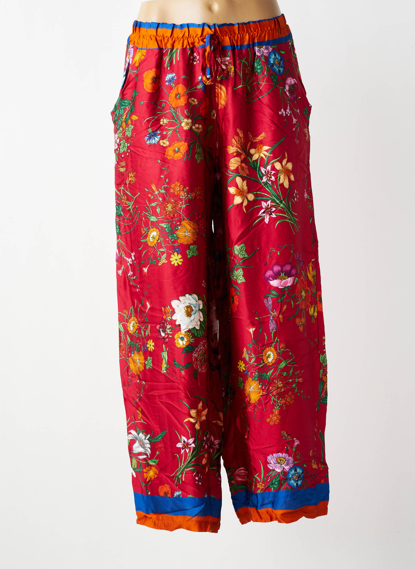 Pantalon larg croială fluidă mărime normală roșu CECILE WANG femeie